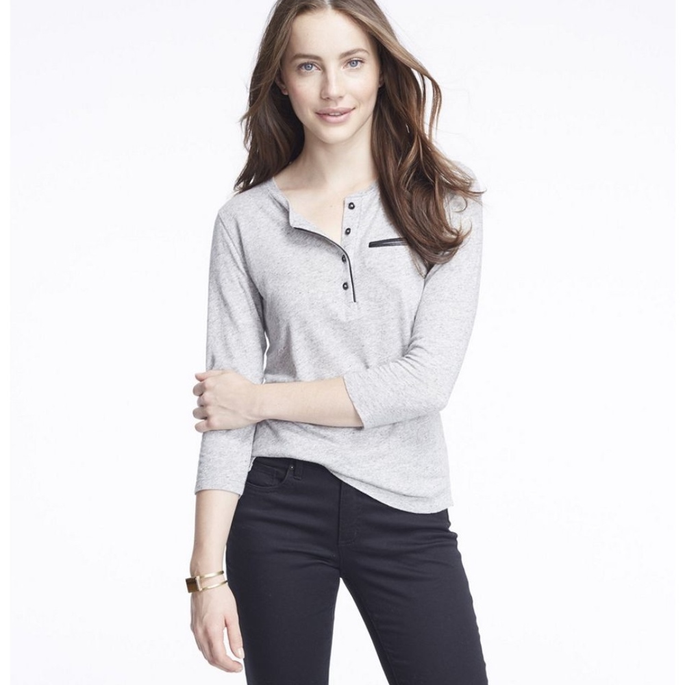 LL‎ Bean signature Linen-blend Henley